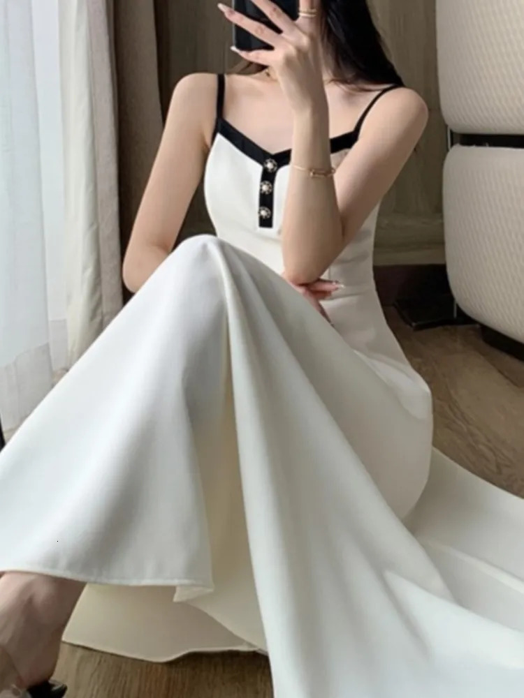 Women Short Coat ALine Midi Camisole Dresses Spring Elegant 2Piece Dress Set for Lady Slim Korean Fashion Female Suit 241129