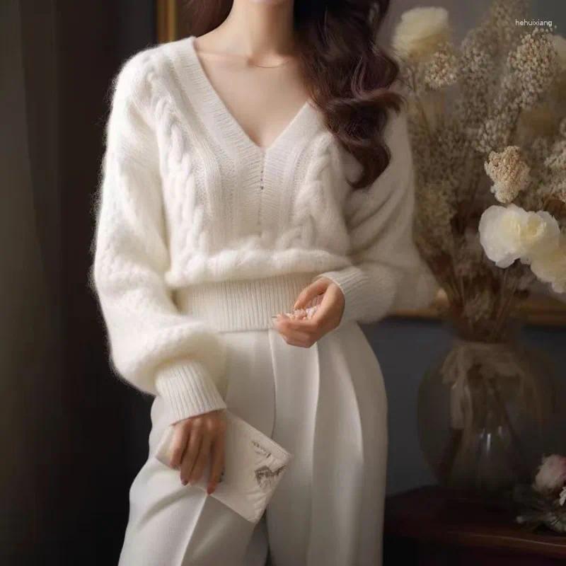 Women's Sweaters Women Clothing Fashion Loose Warm Pullovers Autumn Winter Vintage Solid Thick Sweater Comfortable Soft Wool Knitted Jumper