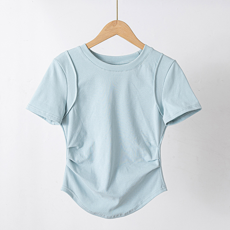 T-shirt Women White Crop Top Ladies Sexy Slim O Neck Basic Top Shirt