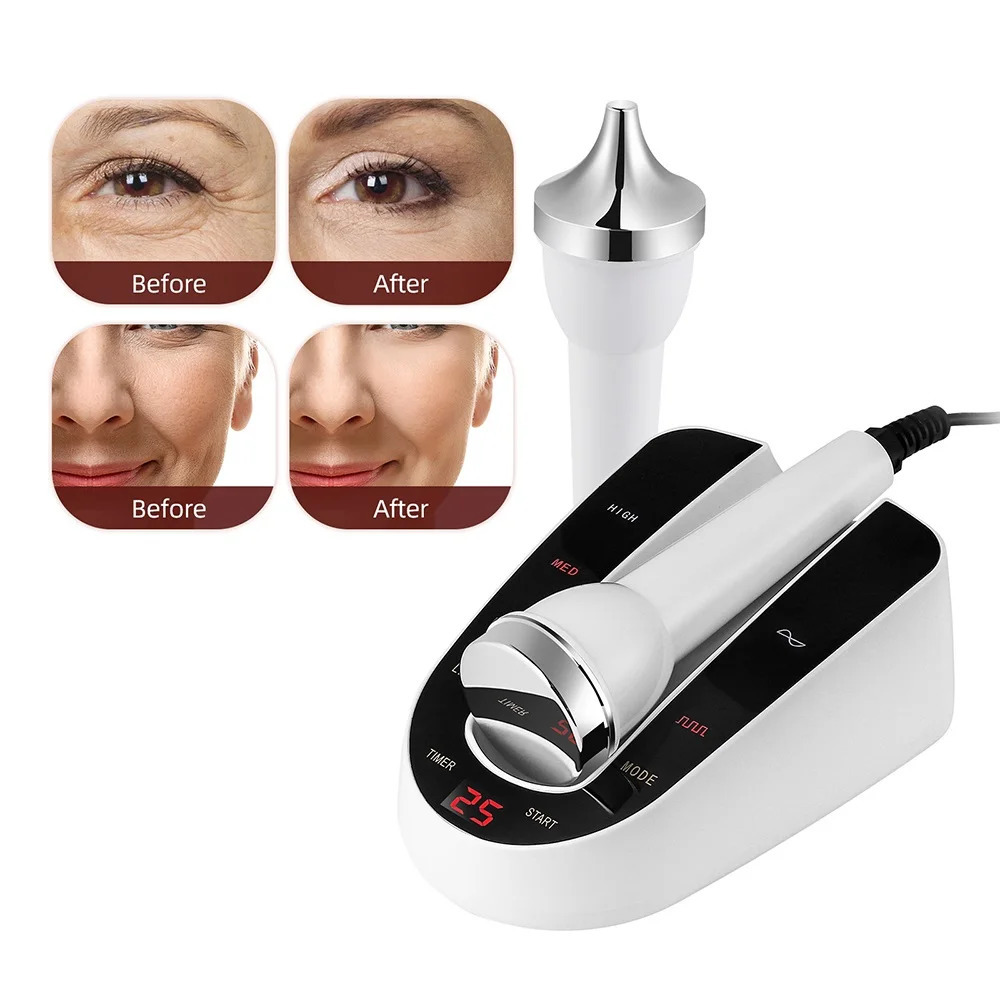 Ultrasonic 2 In 1 Machine Skin Care Face Lifting Tightening Pores Cleaning Ultrasound Body Massage Beauty Device 241118