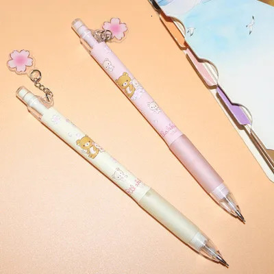 2Pcs AIHAO 914B 0.5/0.7mm Rilakkuma Automatic Pencil Kawaii Plastic Mechanical Pencils Kids Gifts Student Supplies Stationery 240416