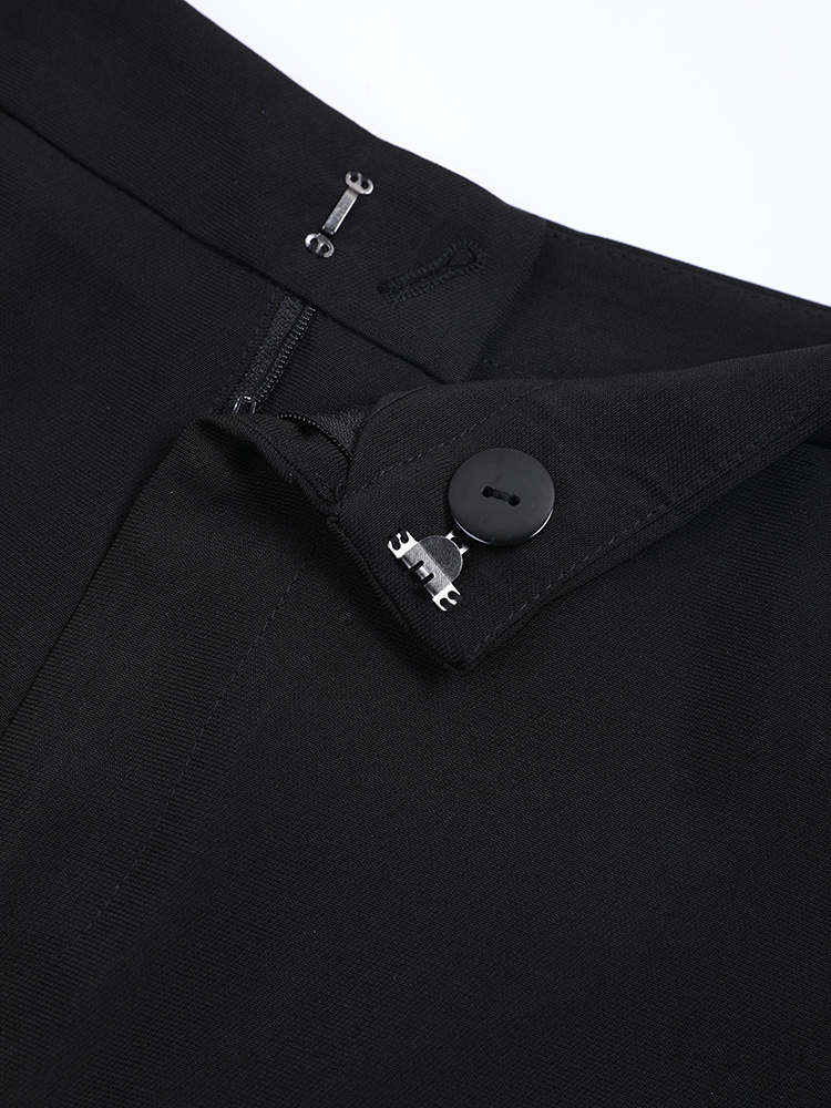 Black Irregular Pants High Waist Leather Long Wide Leg New Loose Fit Trousers Women Fashion Spring Autumn 2024 Jq78101