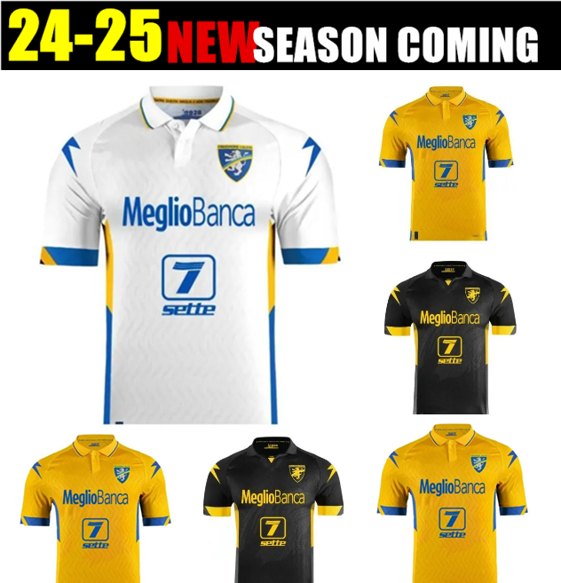 2024 2025 Frosinone Soccer Jerseys CUNI REINIER MAZZITELLI BARRENECHEA Men Kids Kit Home Away Third 24 25 KAIO JORGE Football Shirt Fans Player Version uniform