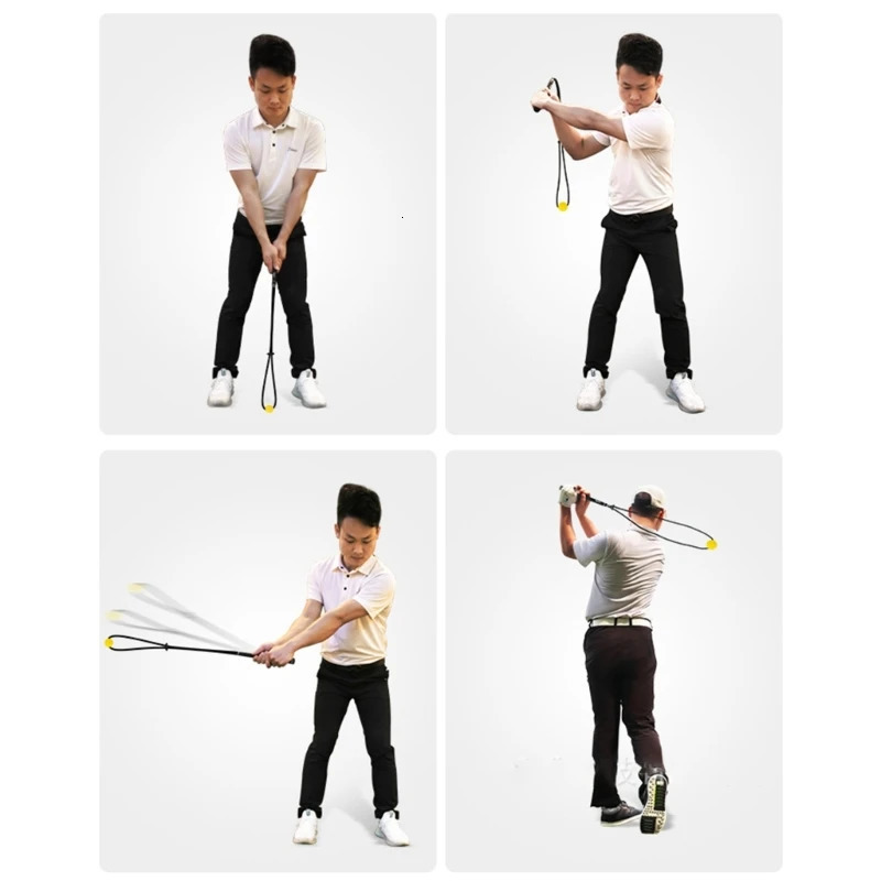 Golf Swing Practice Rope Indoor Golf Training Aid Exercise Rope Golf Practice Swing Trainer Golf Club Practice Accessory 240416
