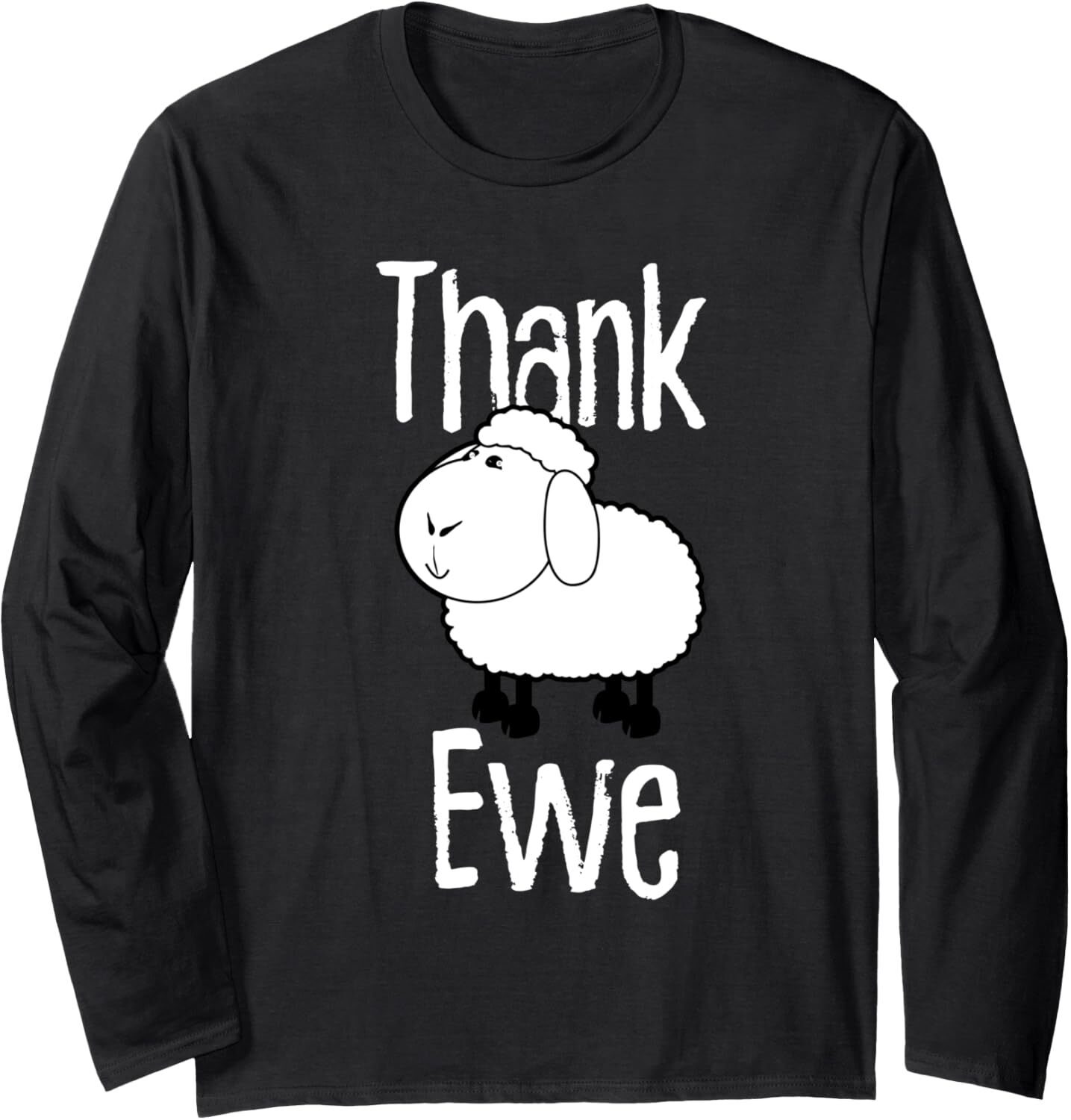 Long Sleeve Shirts for Men sweatshirt Thank Ewe a Funny Female Sheep Long Sleeve Streetwear Casual tops clothes Fashionable and cute