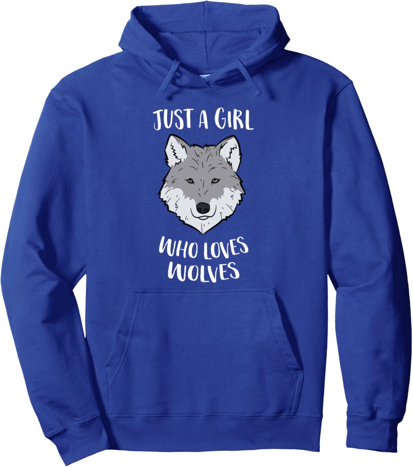 Hoodie for Mens Womens Cute Wolf Girl Just A Girl Who Loves Wolves Pullover Hoodie Graphic Hoodies sweatshirt cool