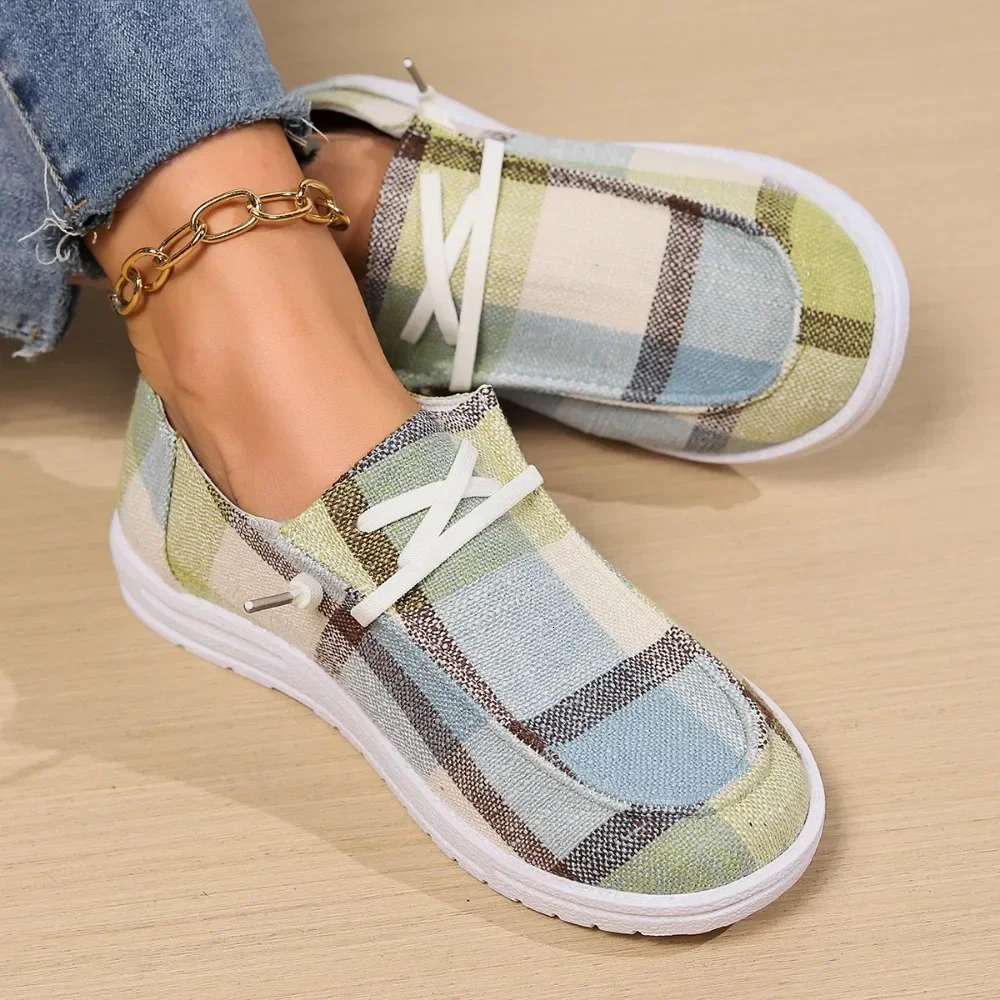 Canvas Shoes Woman Light Weight Slipon Flat Sneakers Ladies Summer Breathable Cloth Loafers n Espadrilles 241126