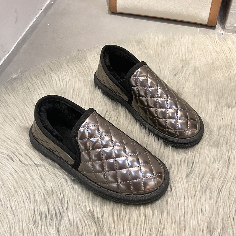 2025 New Women Fur Slippers Ankle Boots Flats Platform Short Plush Warm Flip ps Cotton Shoes Designer Brand Winter Snow Botas