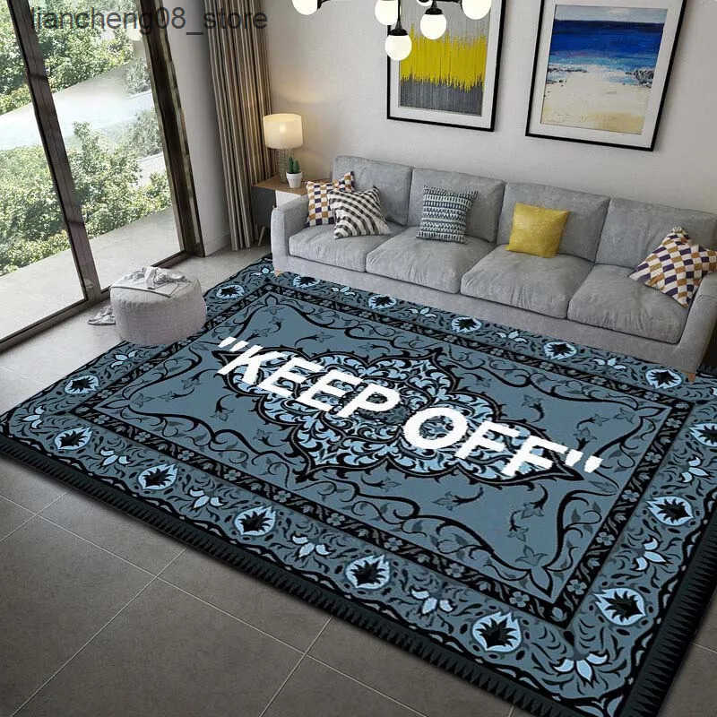 Carpets KEEP OFF ic Pattern Carpet Anti-slip Living Room Bedroom Large Area Carpet Teen Room Corridor Carpet Home Decor Accessories L240910