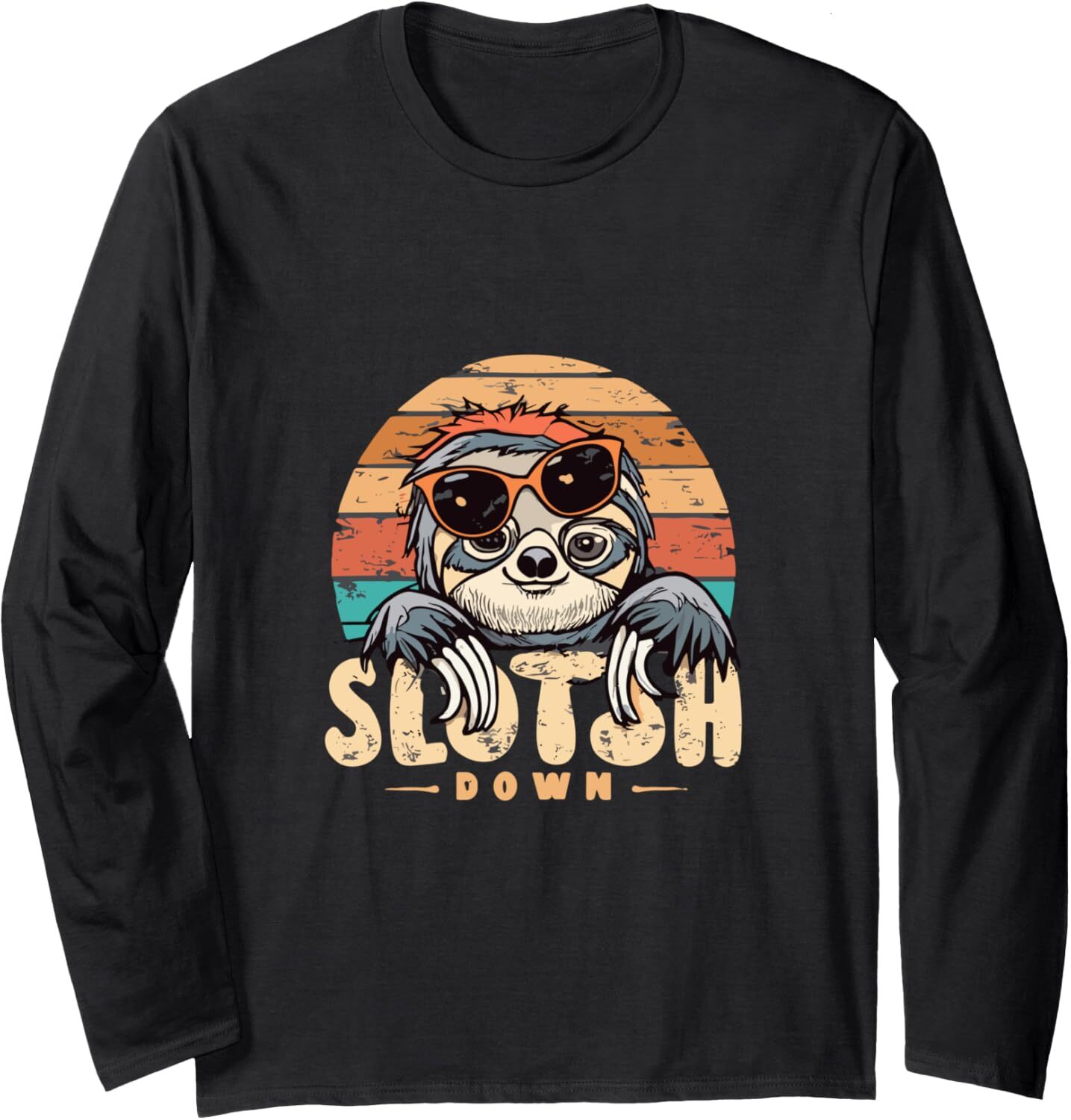Long Sleeve Shirts for Men sweatshirt Baby Sloth Design Long Sleeve T-Shirt T shirt Tee Streetwear Casual tops clothes Fashionable and cool
