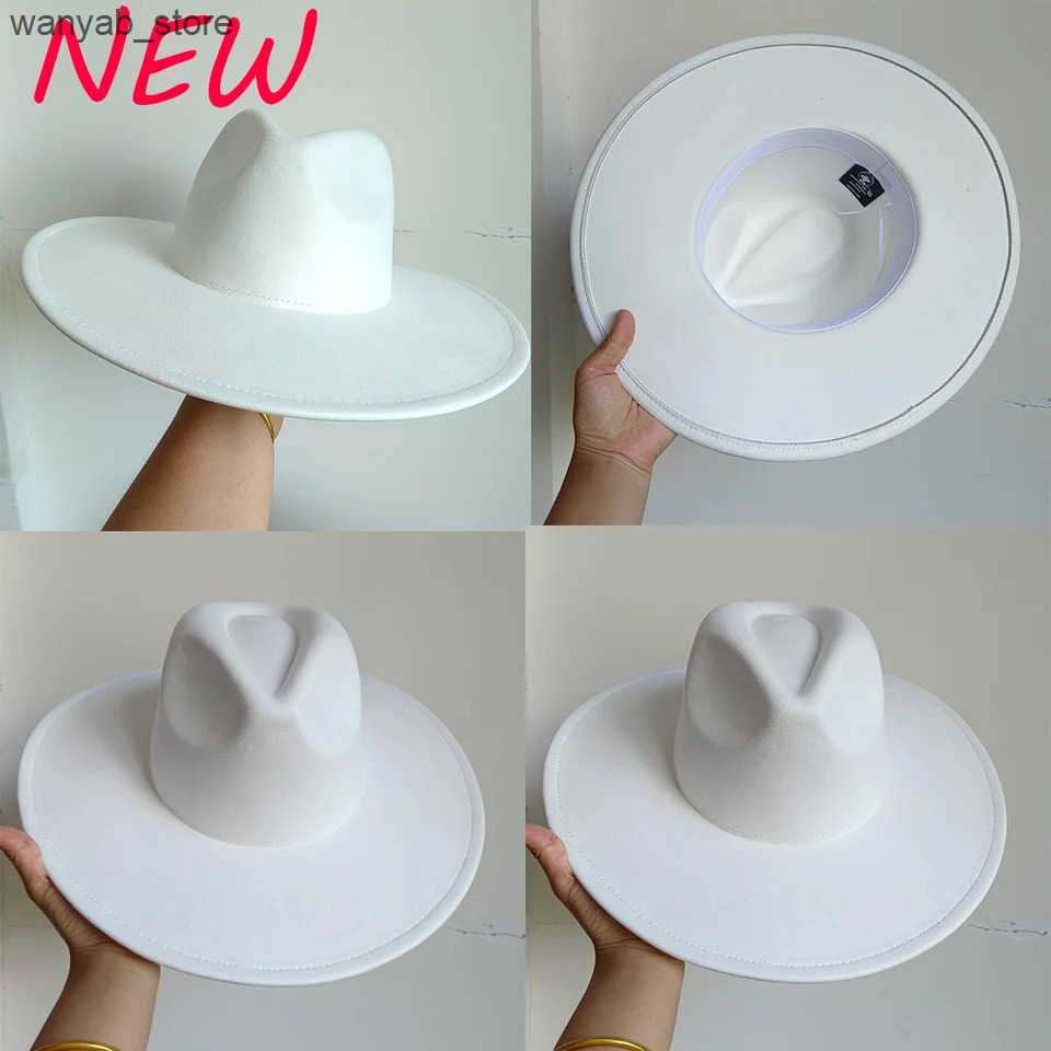 Wide Brim Hats Bucket Hats Suede Fedora Multicolor Heart-shaped Top 9.5cm Brim Men and Women Jazz Hat Panama Hat Wholesale L240910
