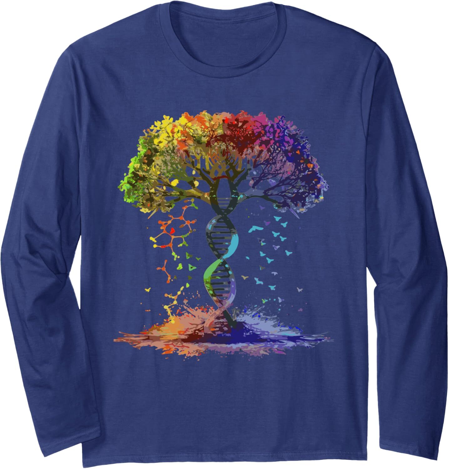 Long Sleeve Shirts for Men sweatshirt LGBTQ Rainbow Life Tree Art Tree Gift Summer DNA Streetwear Casual tops clothes cool