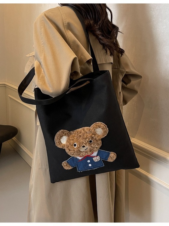 Canvas Commuting For Women, Large Capacity New Autumn And Winter Casual Shoulder Bag, College Student Class Bag Designer Bags Handbags Women