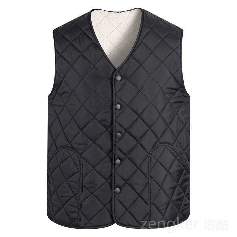 Men's Down Parkas Winter vest mens new plus velvet thickened warm fleece jacket 5XL 4XL plus size vest jacket men clothing 3XL vest for men z2411