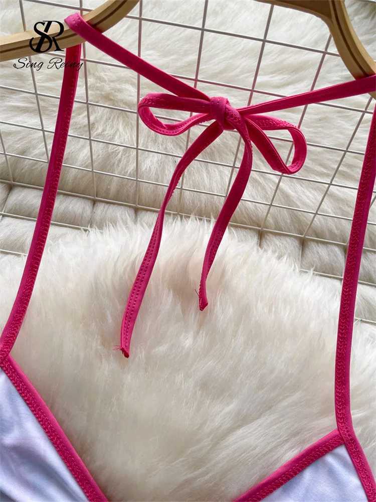 Women's Swimwear SINGREENY Leopard Bikini Hotswt Thr Piece Set Strap Bra+Ultra Thin Shorts+Mini Dress 2024 Womens Lace Top Back Sexy Set H241130