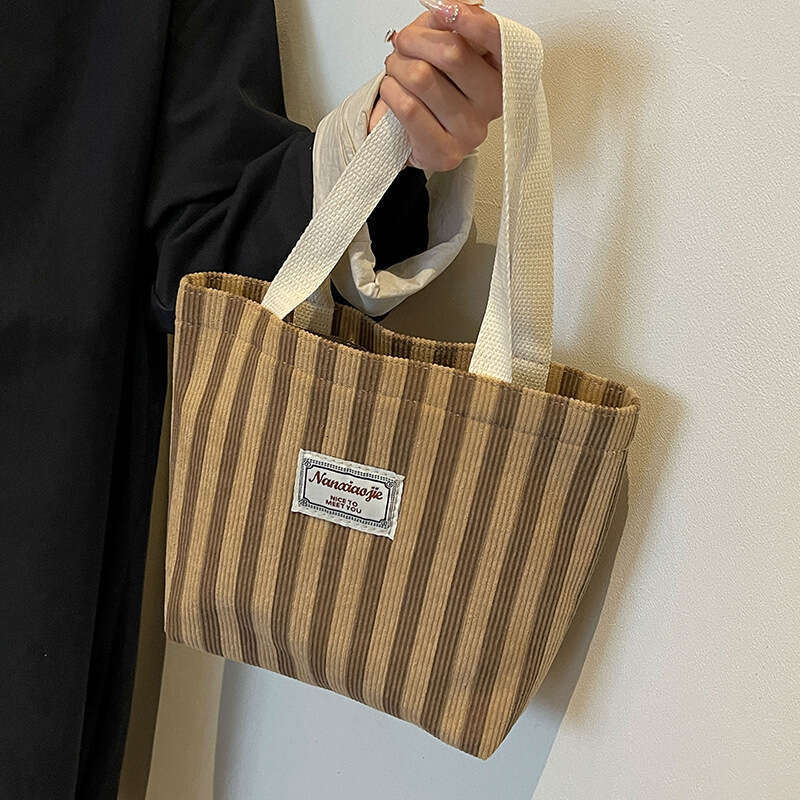 Vertical Canvas Bag, Large Capacity, Summer Style, Women's Hundred Handbag, Ins Student Class Shoulder Bag B2