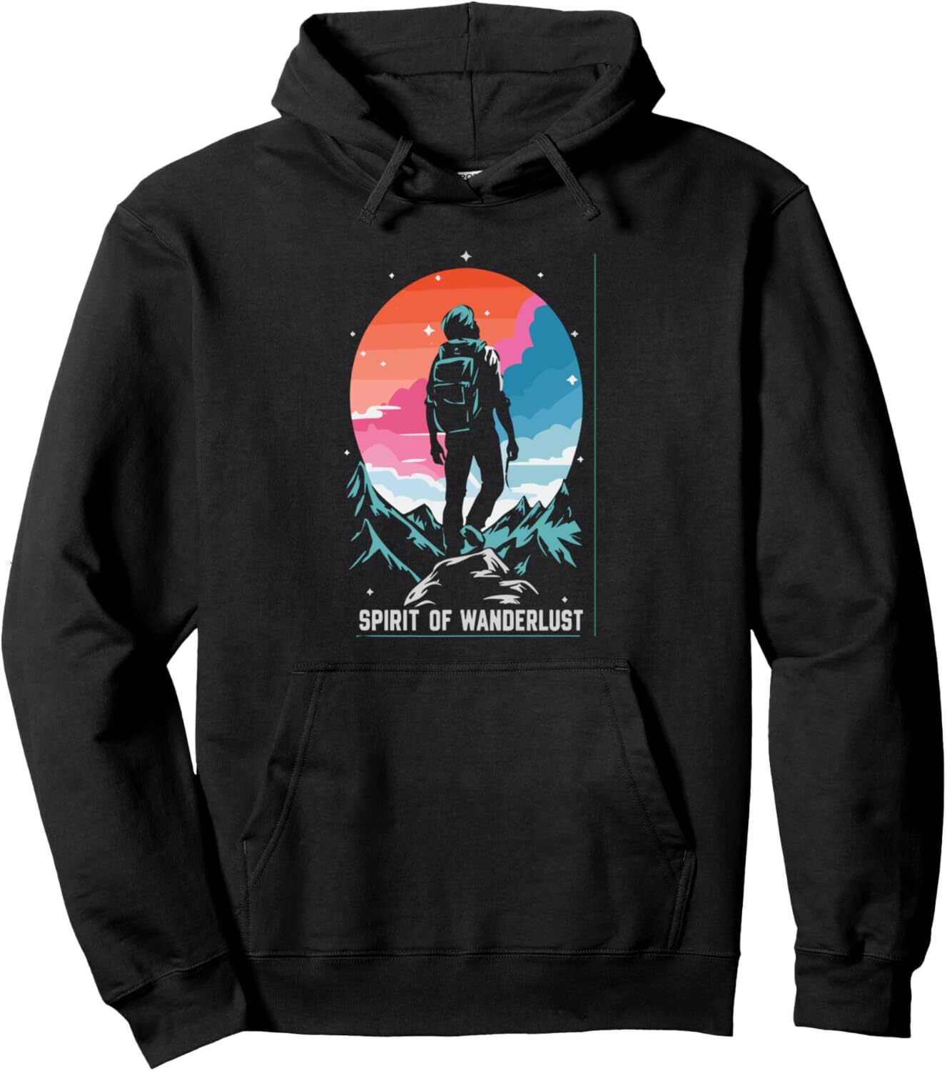 Hoodie for Mens Womens Spirit of Wanderlust Design Pullover Hoodie Graphic Hoodies sweatshirt Fashionable and cute