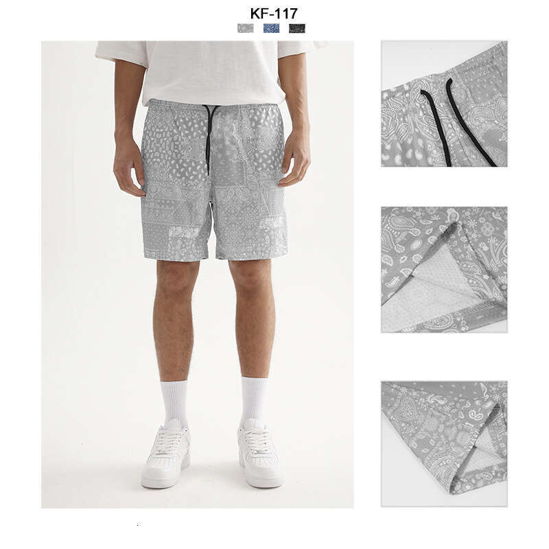 Fashion New Product Cashew Wer European And American Street Printed Summer Casual Drawstring Men's Shorts B4