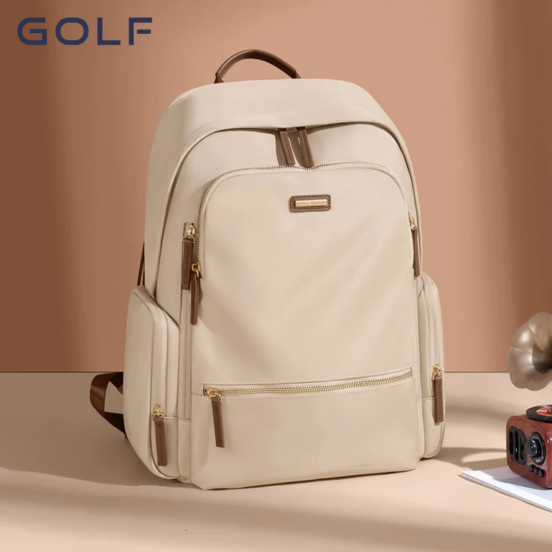 GOLF Womens Backpack Fashion Solid color travel bag Commuting School Bag Female Students 156inch Computer 241126