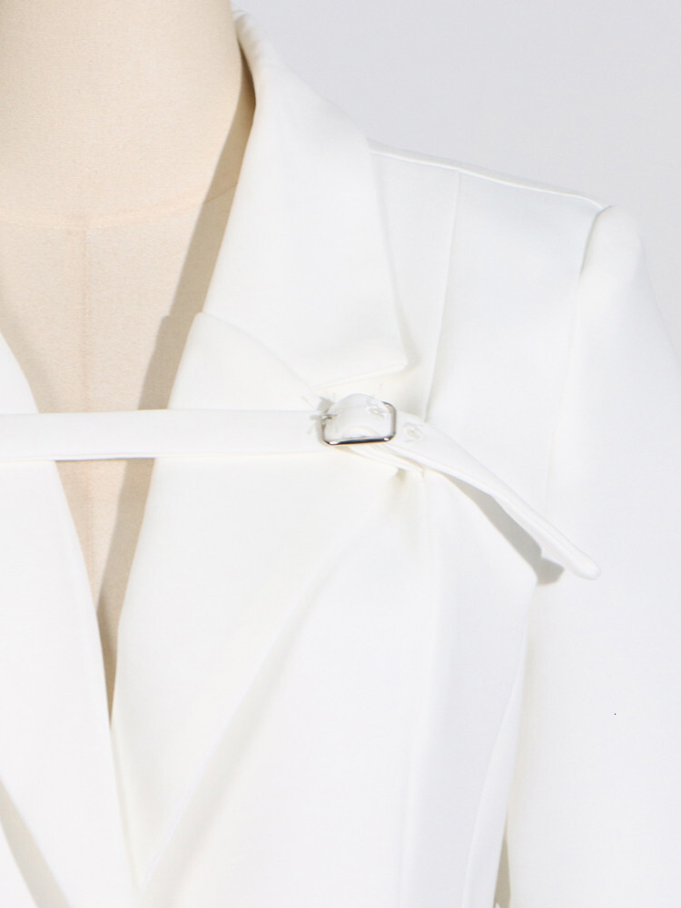 Solid Patchwork Belt Slimming Trench For Women Notched Collar Long Sleeve Tunic Temperament Coats Female Fashion