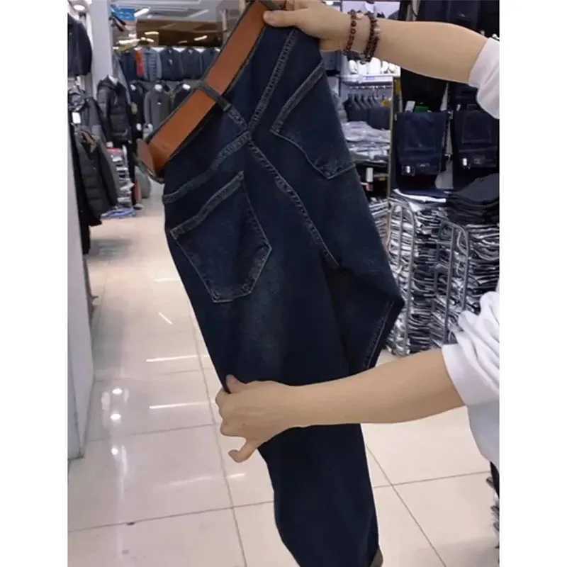 Women's Jeans Spring/Autumn 2025 Korean Fashion Harem Jeans Womens High Waist Loose Be all match Straight Denim Pants Womens Jean Trousers 4XL H2
