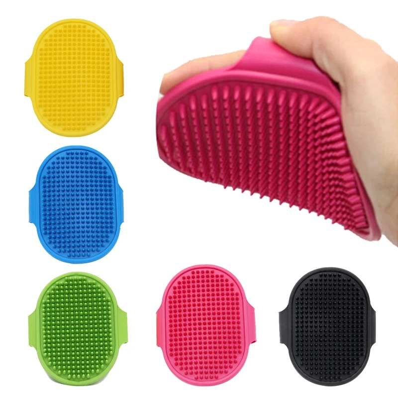 Soft Rubber Cat Brush Bath Silicone Massage Comb Hair Remover Pet Supplies Dog Grooming Wash Cleaning Equipment