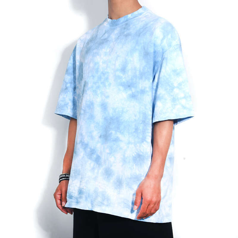 Trendy Brand Fashion Tie Dye Pattern Short Sleeved For Teenagers, Trendy Style Casual T-Shirt B3