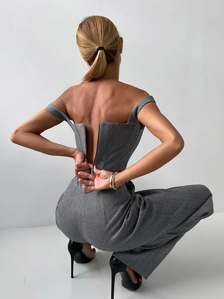 Casual Solid Womens Blazer Coats Pants 3 Pieces Sets Elegant Long Sleeve Coat Fishbone Top High Waist Wide Trousers Lady Suits 241129