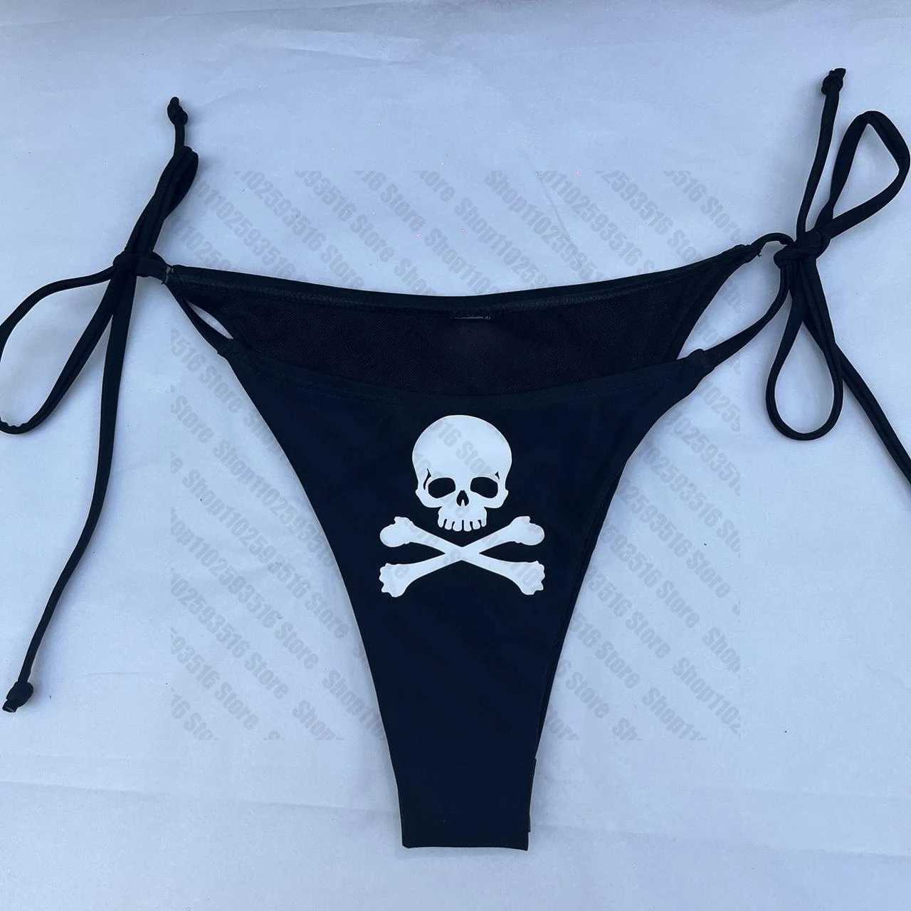 Women's Swimwear Summer swimsuit womens sexy bikini set Y2K emo apron bra two-piece swimsuit beach wear swimsuit womens gothic swimsuit H241130