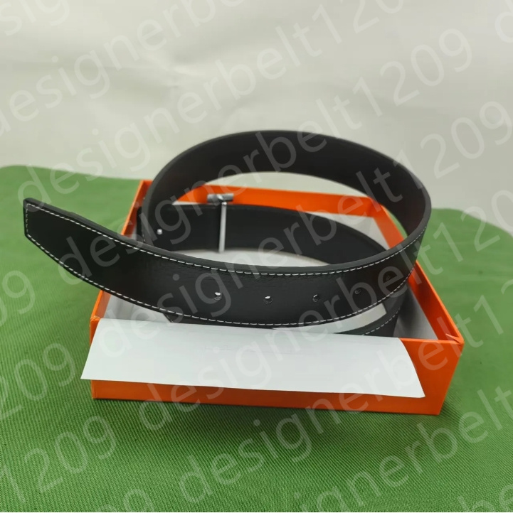 Wholesale Betls 2023 Mens Womens Designer Belt Genuine Cowhide Leather black Gold+silver Buckle Size 105-125CM with orange Box Free ship