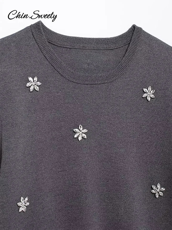 Knitted Mini Skirts Set Women 2 Pieces Short Sleeve Sweater Aline Skirt Pleated Elegant Lady Allmatching Outfit 241129