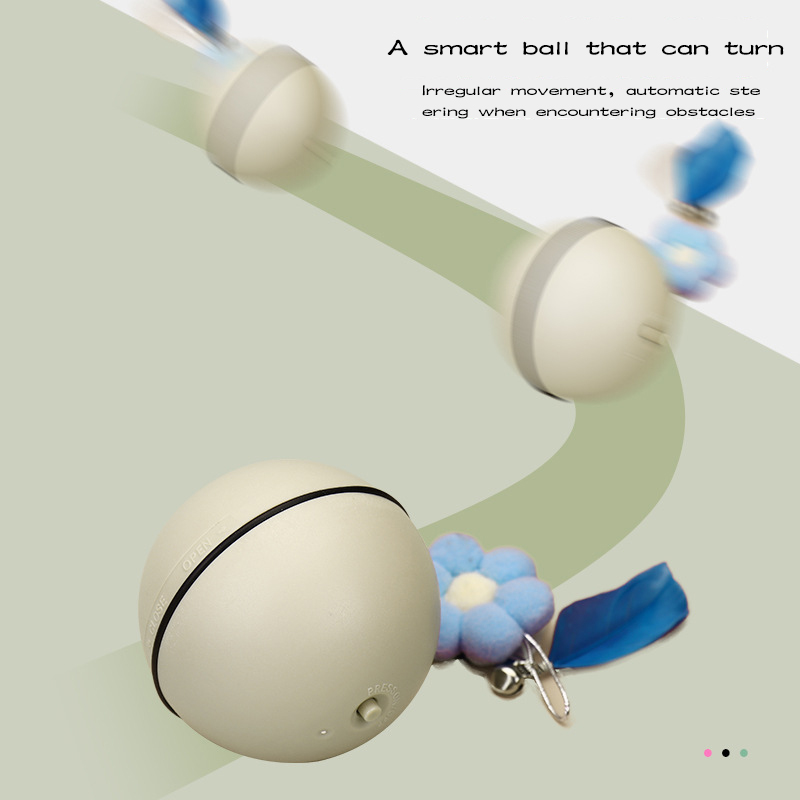 Self-Pleasure Rechargeable Electric Cat Ball - Funny Gravity Roller Toy for Indoor Playtime
