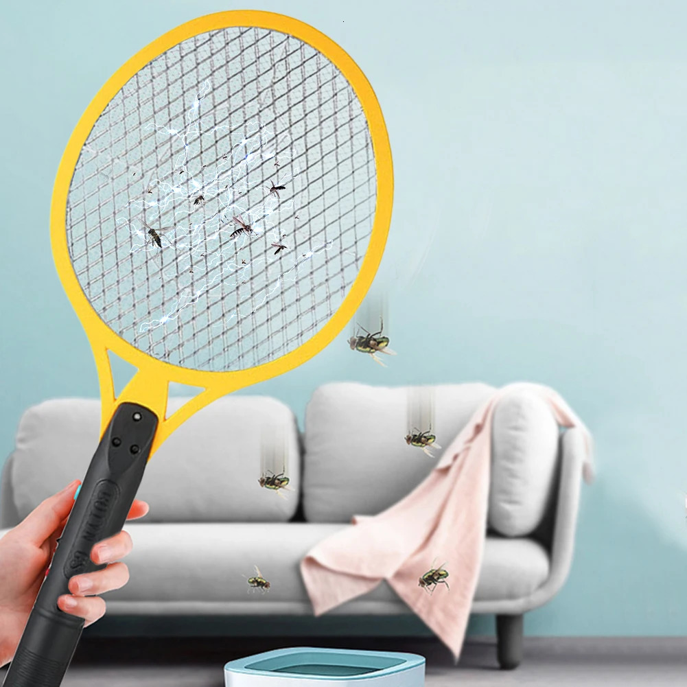 Mosquito Killer Electric Shocker Insect Wasp Trap Swat Racket Summer Fly Swatter Power By AA BatteryNot include 240415