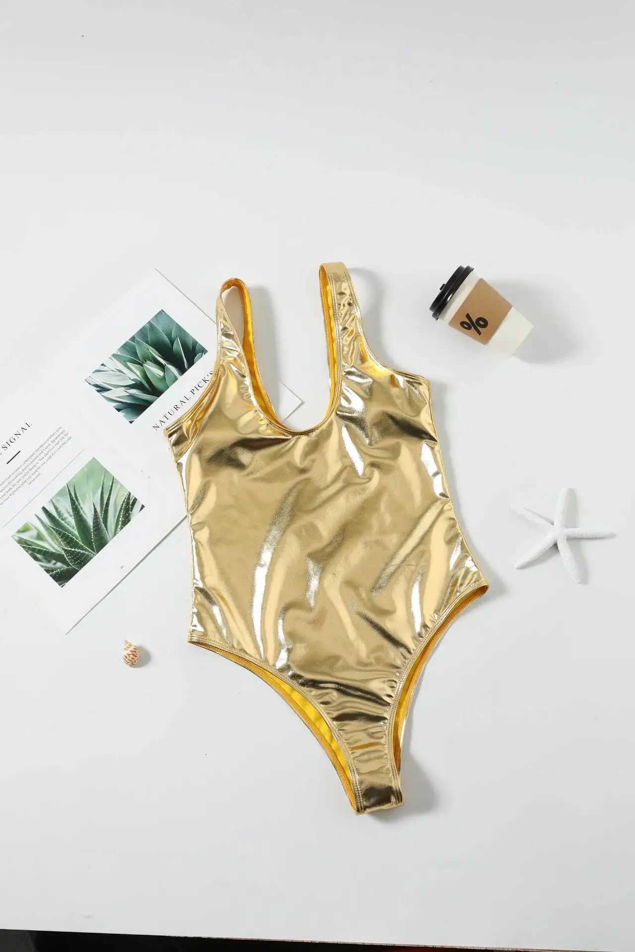 Women's Swimwear Sexy triangle push up bikini metal Brazilian swimsuit womens gold side striped bikini swimsuit H241130