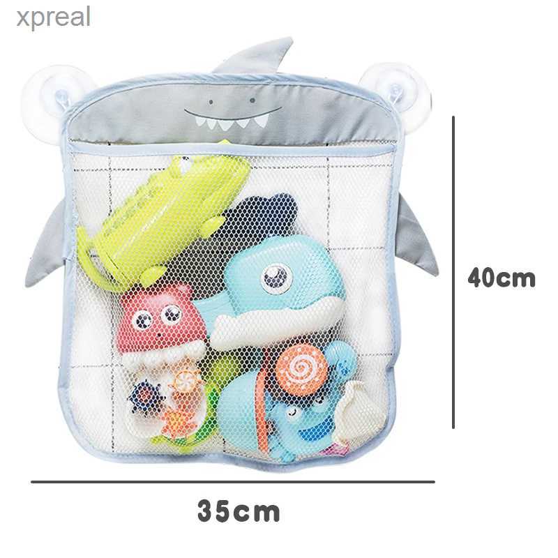 Bath Toys Baby shower toy cute duck frog net toy storage bag strong suction cup baby shower game bag bathroom organizer water toyWX131