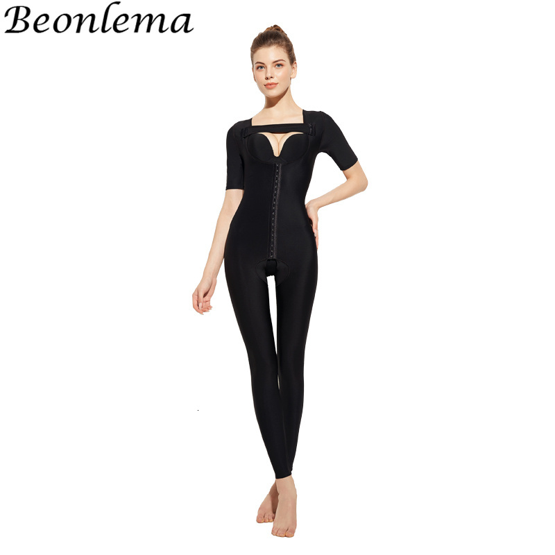 Women's Fas Colombianas Medical Grade Bodysuit Postpartum Full Body Shaper Snap Closure Shapewear Post Liposuction Corset