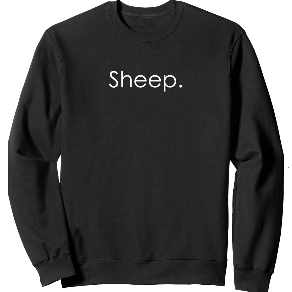Long Sleeve Shirts for Men sweatshirt Sheep Simple Sweatshirt T shirt Tee Streetwear Casual tops clothes Fashionable and cool