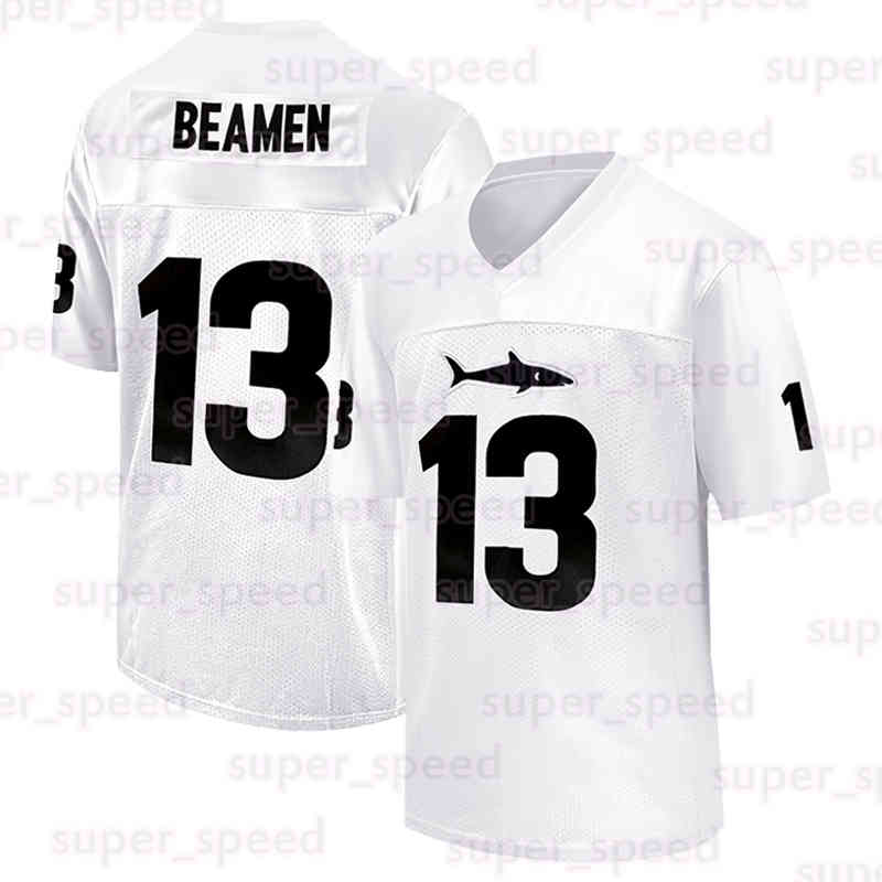 Jamie Foxx Any Given Sunday Sharks Movie Football Jersey 13 Willie Beamen Jerseys 45 Boobie Miles Mens Embroidered Stitched Clothing Short Sleeve V-Neck Black White