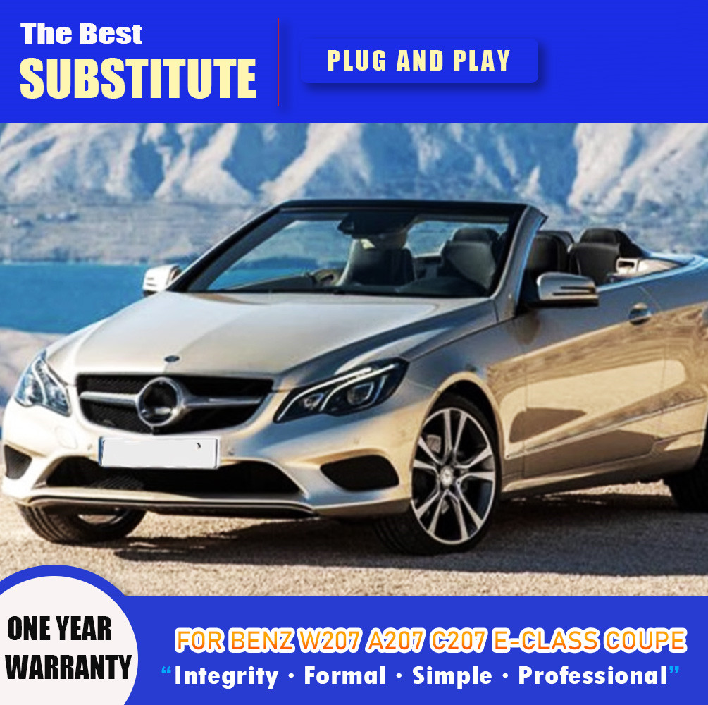 Car Styling for BENZ W207 A207 C207 E-Class Coupe LED Headlight 2009-20 17 DRL Turn Signal High Beam Angel Eye Projector Lens