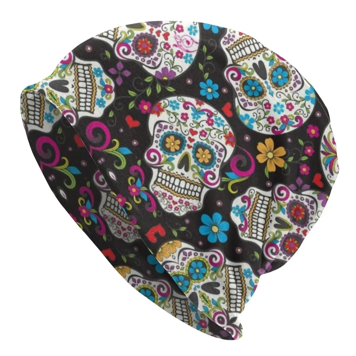 Custom Winter Warm Bonnet Homme Knitted Hats Cool La Calavera Catrina Mexico Beanie Cap Horror Sugar Skull Beanies Caps For 241125