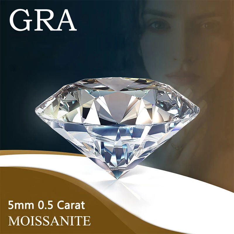 With GRA Certified Genuine Loose Gemstone Jewelry Accessories Excellent Round Cut 5mm 05 Lab Diamond For Ring 241125