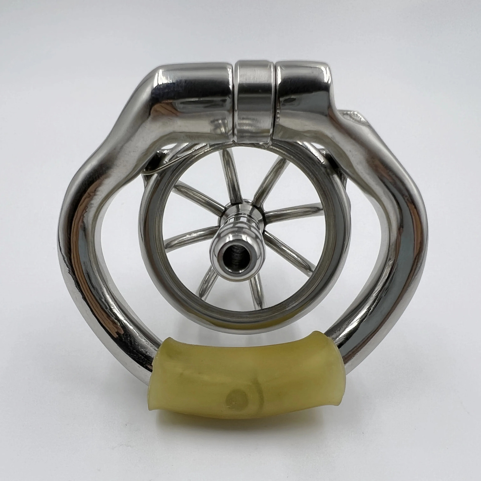 Stainless Steel Chastity Device with Urethral Catheter and AntiShedding RingCock CagePenis RingS055A 240423