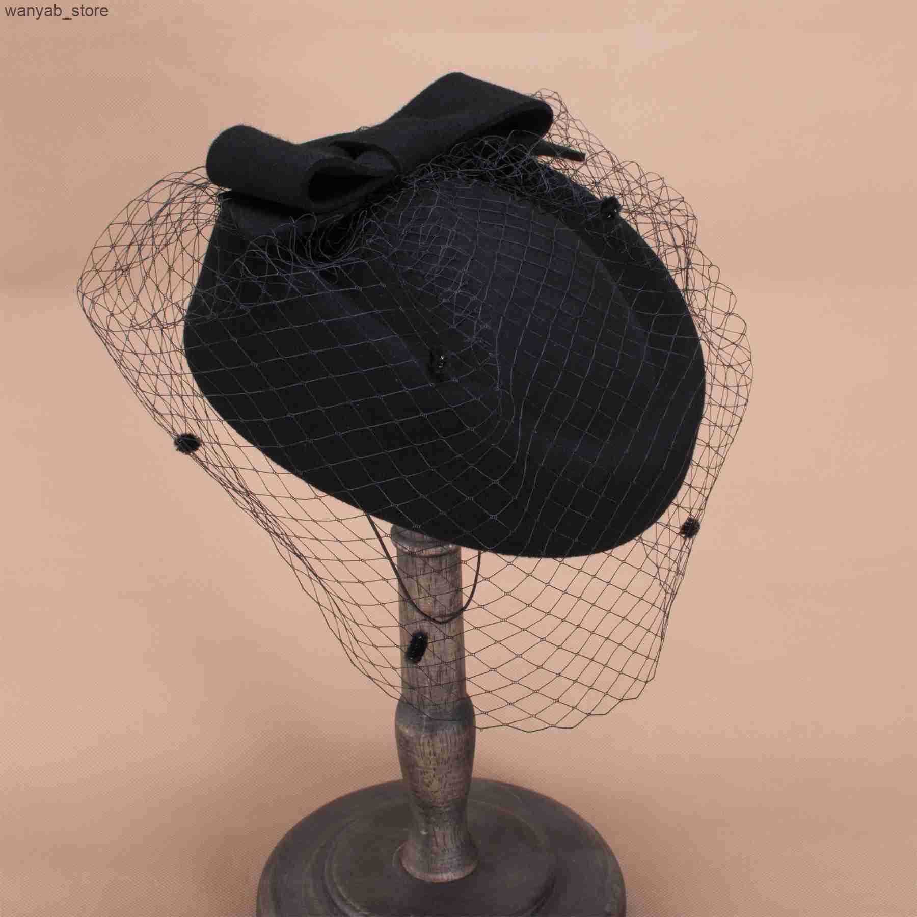 Berets Lawliet Womens % Wool Felt Dress Winter Beret Pillbox Hats Event Church Tea Party T311 L240910