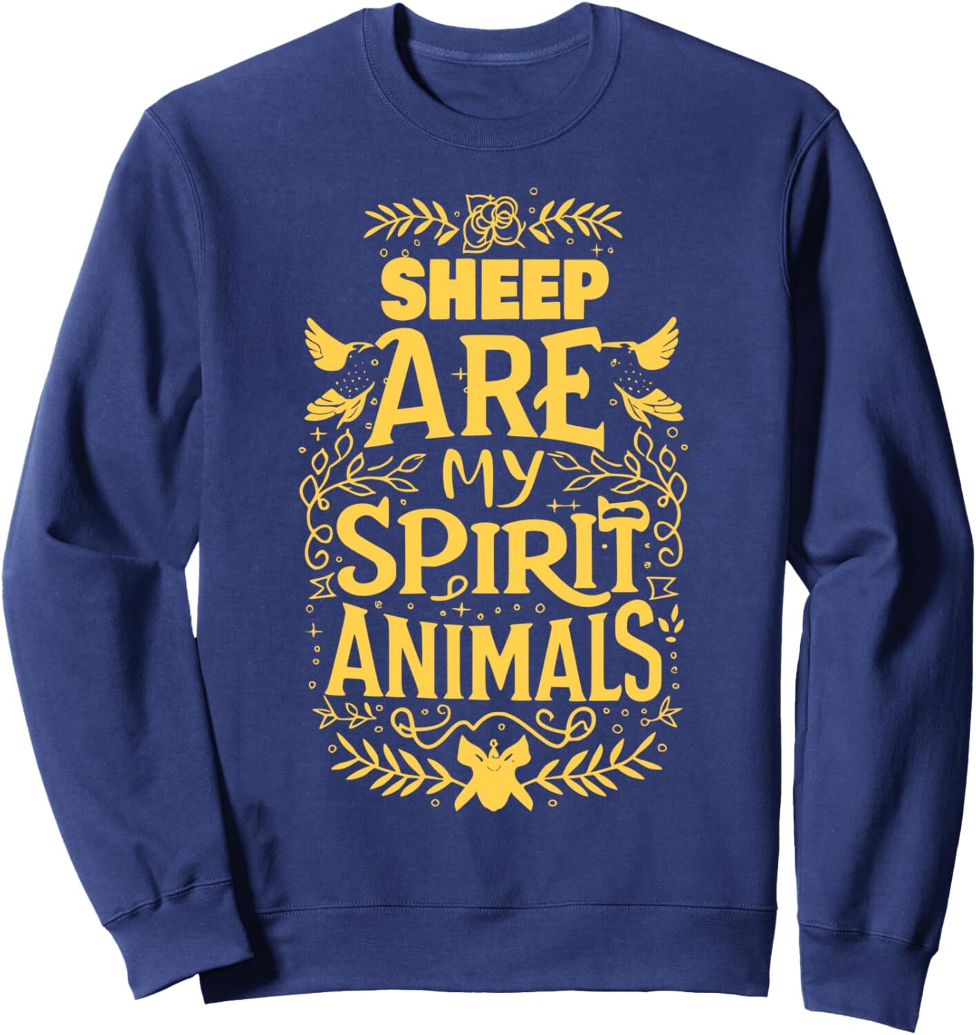Long Sleeve Shirts for Men sweatshirt Sheep Are My Spirit Animals Sweatshirt T shirt Tee Streetwear Casual tops clothes cool