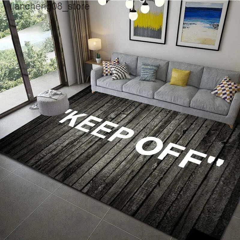 Carpets KEEP OFF ic Pattern Carpet Anti-slip Living Room Bedroom Large Area Carpet Teen Room Corridor Carpet Home Decor Accessories L240910