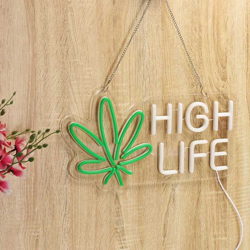 Smoke Flower Lips Neon Sign Light LED Leaf Gesture Nightlight Decor Room Wall Bar Shop Party Festival Restaurant Z241130