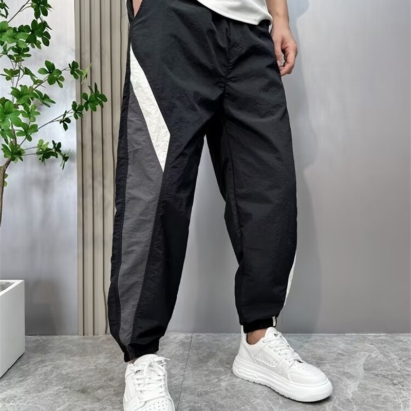 Mens Trousers Jogger Man Running Pants Jogging Summer Clothes Sport Korean Ice Silk Gym Cargo 241120