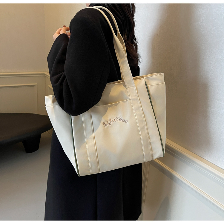 Casual Cloth For Bags Handbags Women Autumn Winter, New Simple And Large Capacity Shoulder Bag, College Commuting Bag Designer