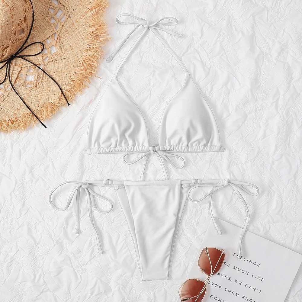 Women's Swimwear Womens sexy bandage bikini set Brazilian bandage swimsuit beach push up swimsuit lace swimsuit summer new factory dir H241130