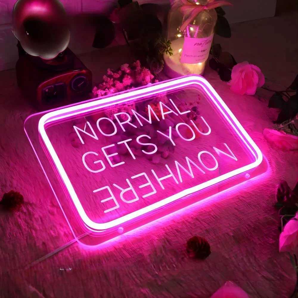12 Colors Normal Gets You Nowhere Neon Sign Carve Led Lights For Room Decors Aesthetic Neon Light Wall Decoration Support Custom Z241130